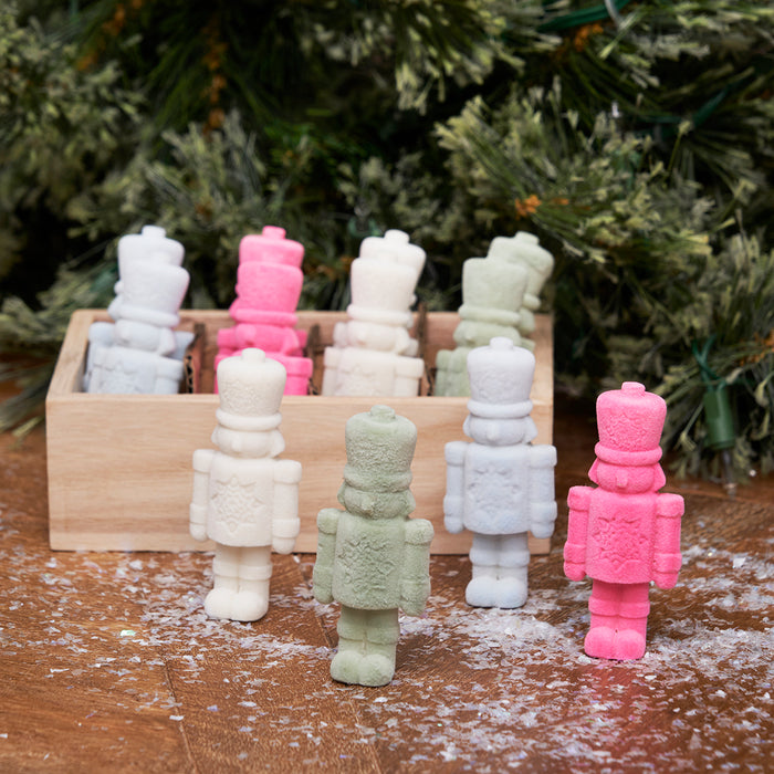 A Flocked Nutcracker In Box, Set of 12.