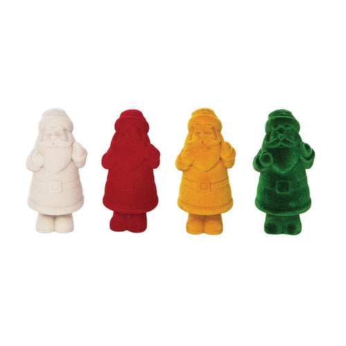 A Flocked Santa In Box, Set of 12.