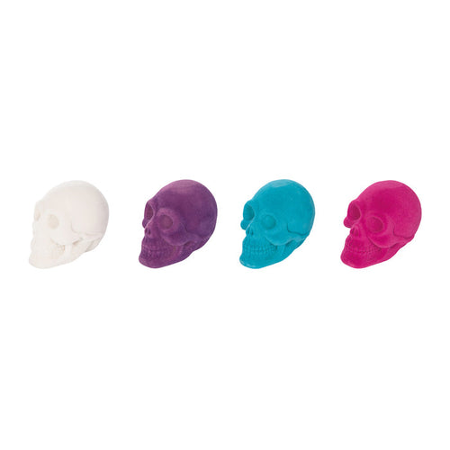 A Flocked Skull In Box, Set of 12.