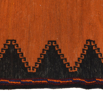 Table Sheet Area Rug Runner Handmade Brown Curvilinear 4'