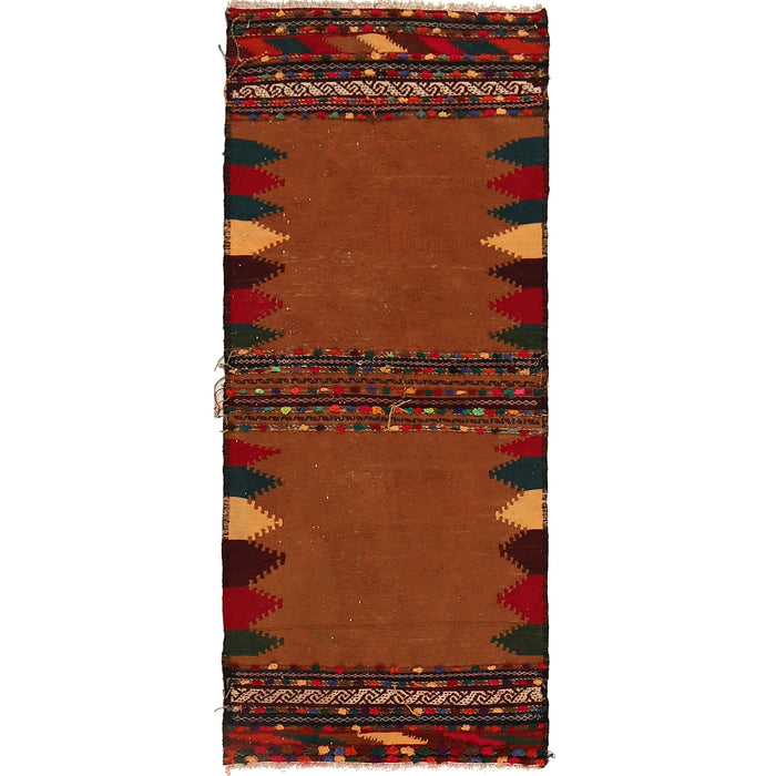 Table Sheet Runner Handmade Brown Curvilinear 5' Runner