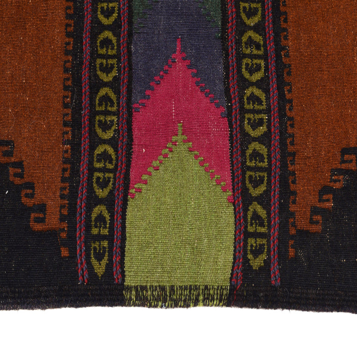 Table Sheet Runner Handmade Brown Curvilinear 5' Runner
