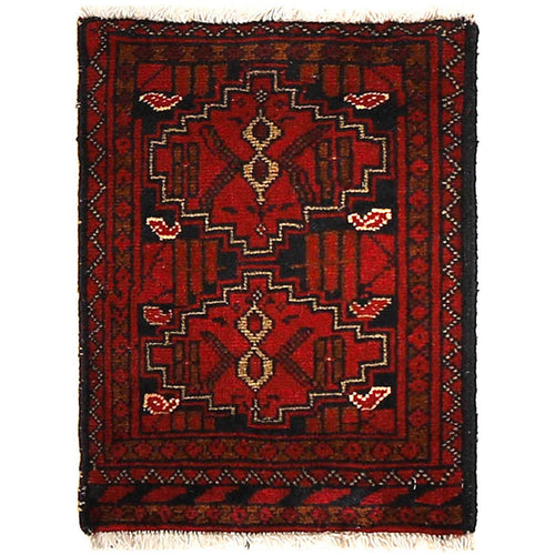 Handmade Wool Doormat Red Floral