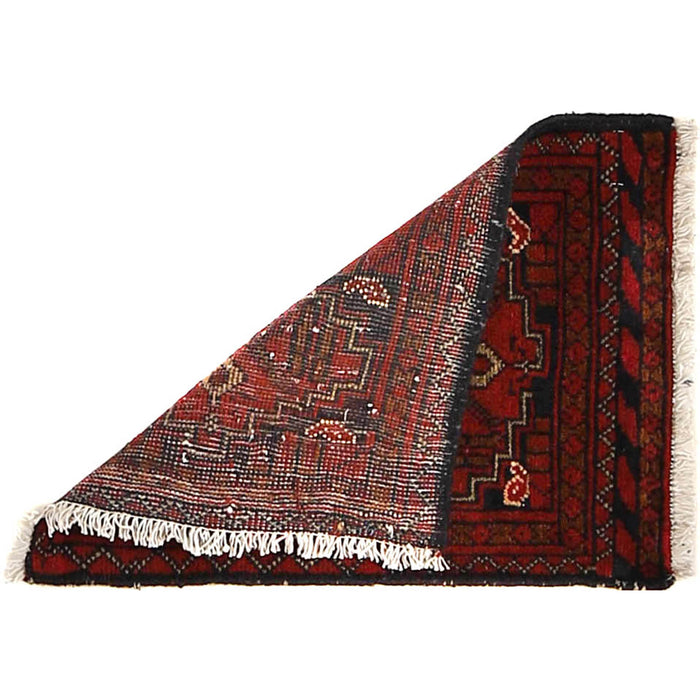 Handmade Wool Doormat Red Floral