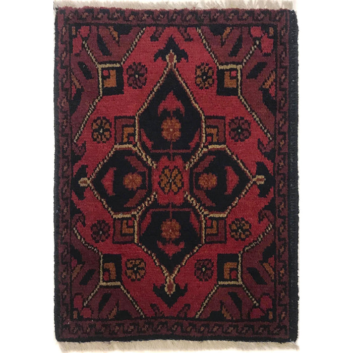 Handmade Wool Doormat Red Floral