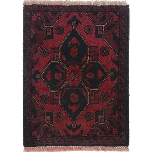 Handmade Wool Doormat Red Floral