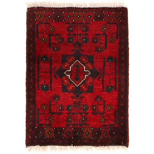 Handmade Wool Doormat Red Floral