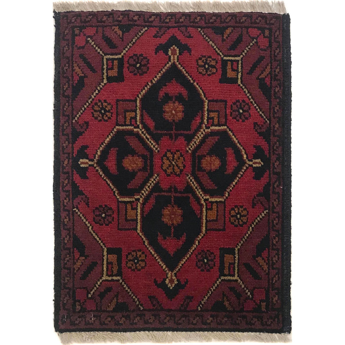 Handmade Wool Doormat Red Floral