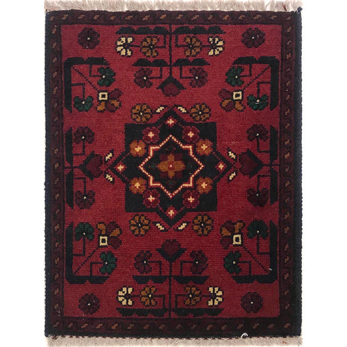 Handmade Wool Doormat Red Floral