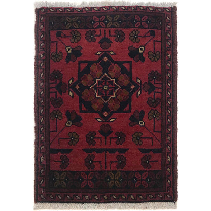 Handmade Wool Doormat Red Floral