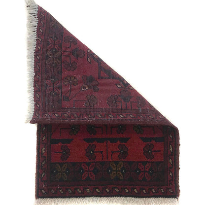 Handmade Wool Doormat Red Floral