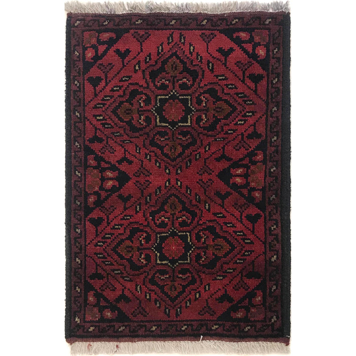 Handmade Wool Doormat Red Floral