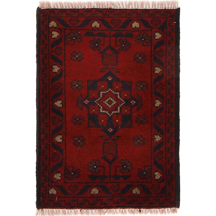 Handmade Wool Doormat Red Floral