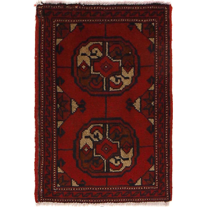 Handmade Wool Doormat Red Floral