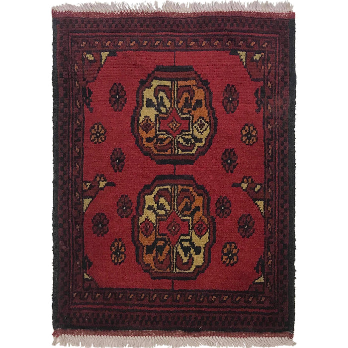 Handmade Wool Doormat Red Floral