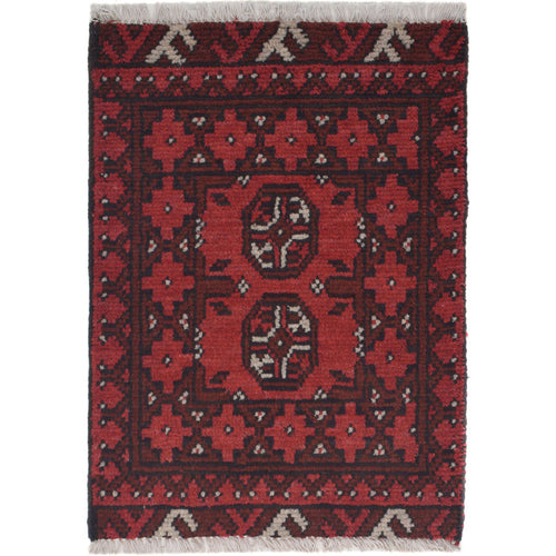 Handmade Wool Doormat Red Floral