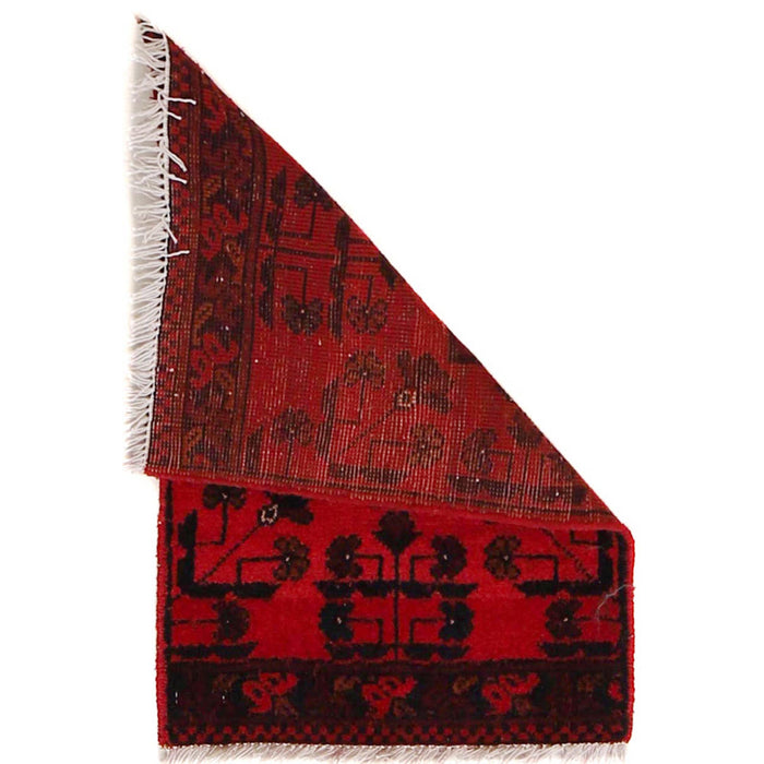 Handmade Wool Doormat Red Floral