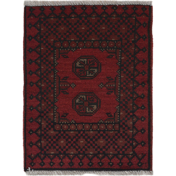 Handmade Wool Doormat Red Floral