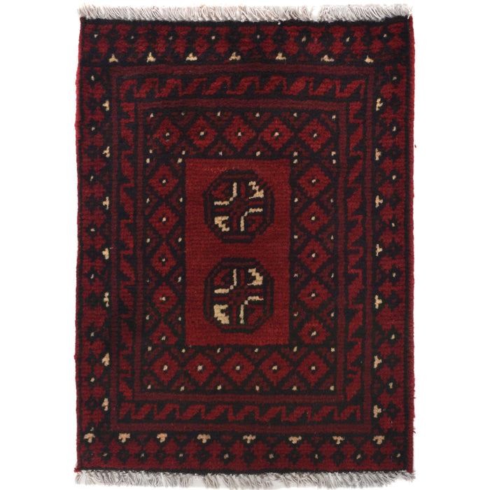 Handmade Wool Doormat Red Floral