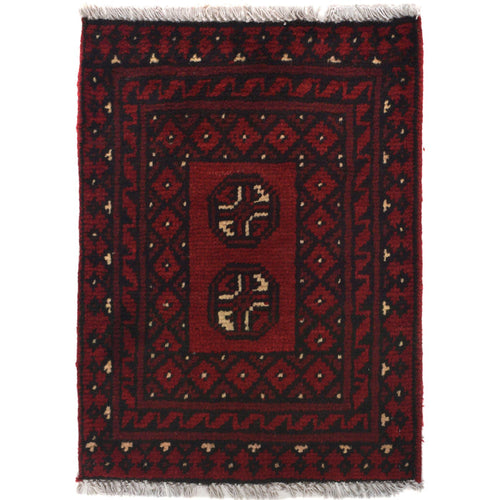 Handmade Wool Doormat Red Floral