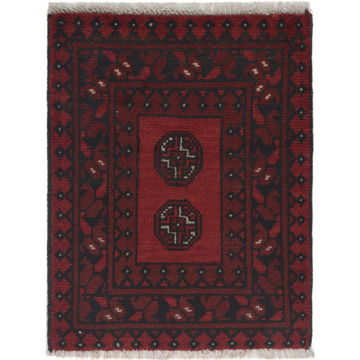 Handmade Wool Doormat Red Floral