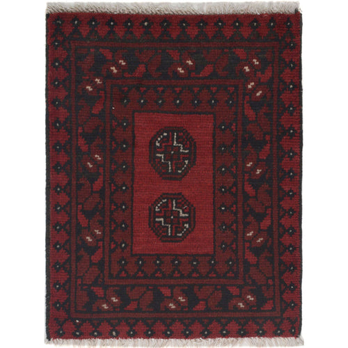 Handmade Wool Doormat Red Floral
