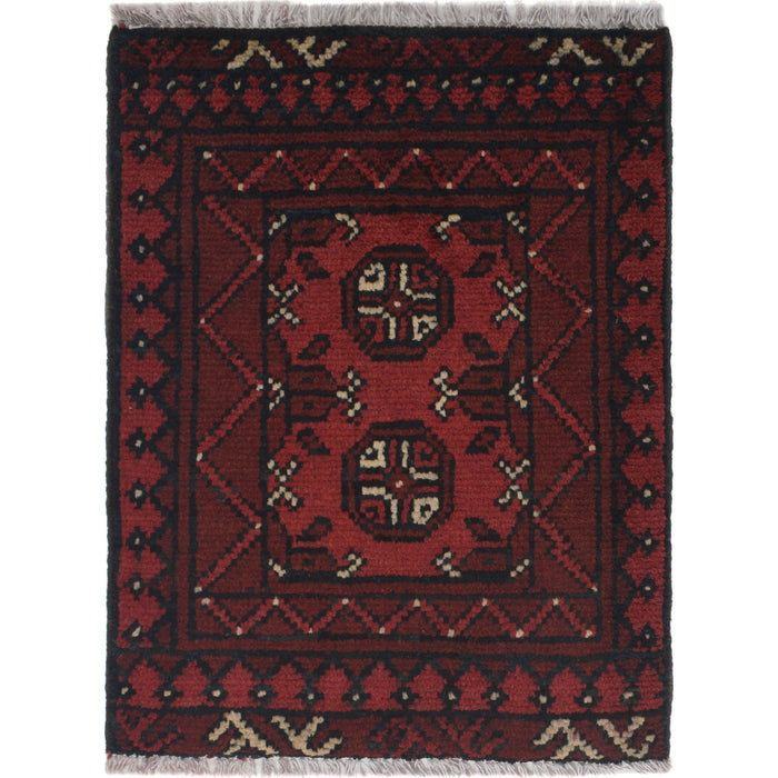 Handmade Wool Doormat Red Floral