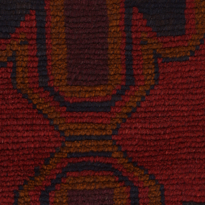 Baluchi Rug Handmade Red Geometric 3x5 ft