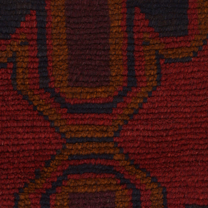 Baluchi Rug Handmade Red Geometric 3x5 ft