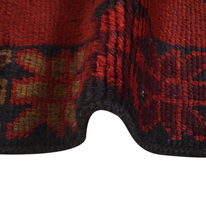 Baluchi Rug Handmade Red Geometric 3x5 ft