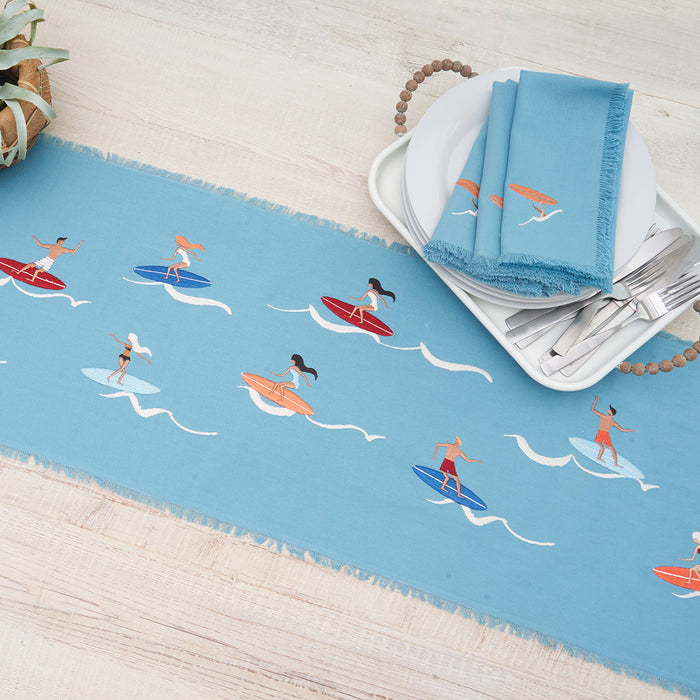 Hang Loose Table Linens table linens displayed as a coordinated tabletop setting.