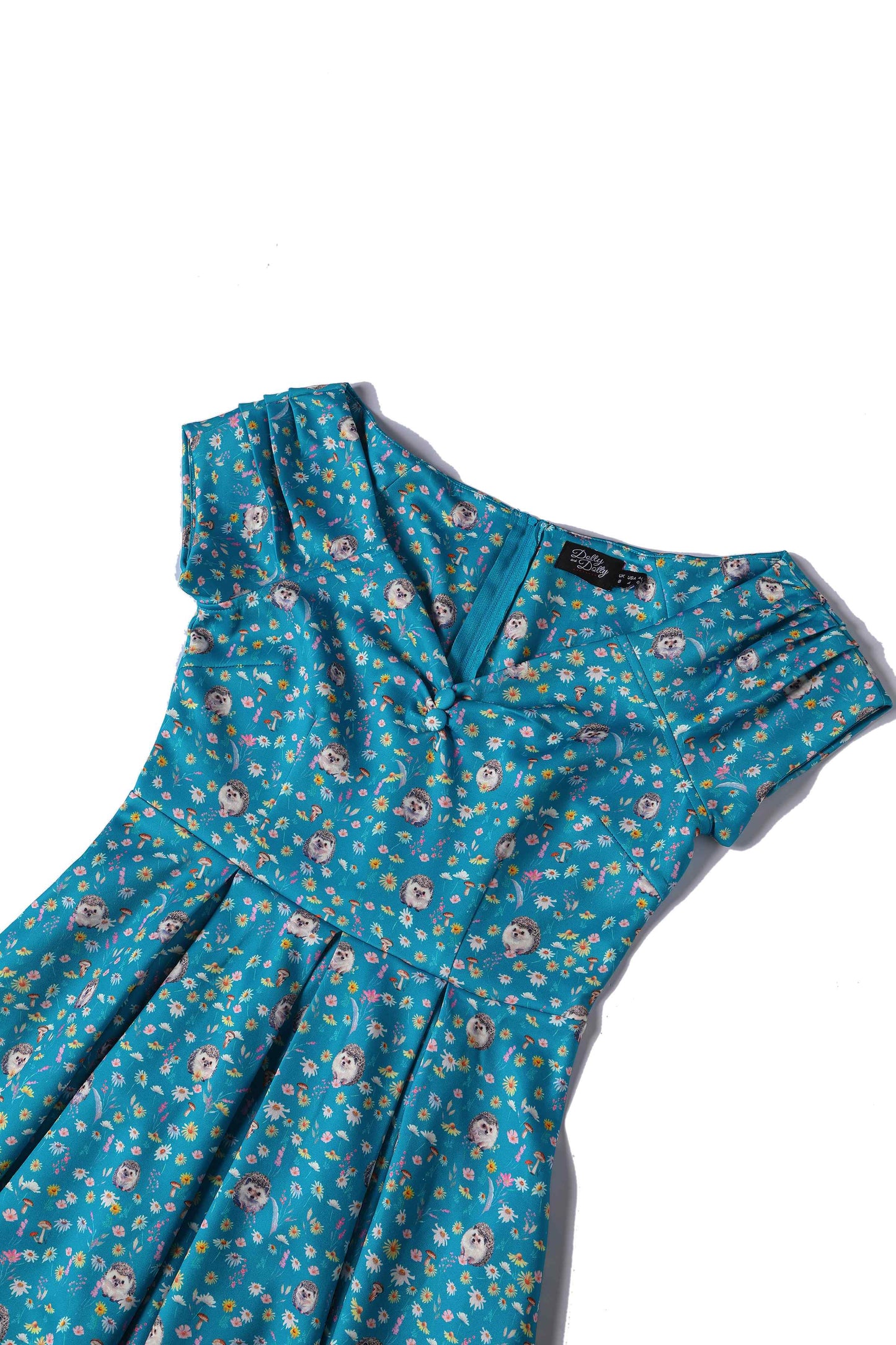 Lily Hedgehogs Blue Off Shoulder Dress