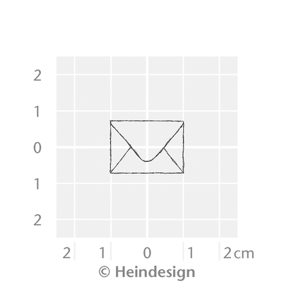 Heindesign Rubber Small Stamp: Envelope