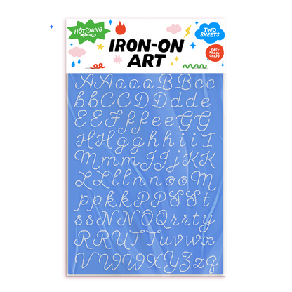 Hot Dang Press - Embroidery Alphabet Cream Sheet Set