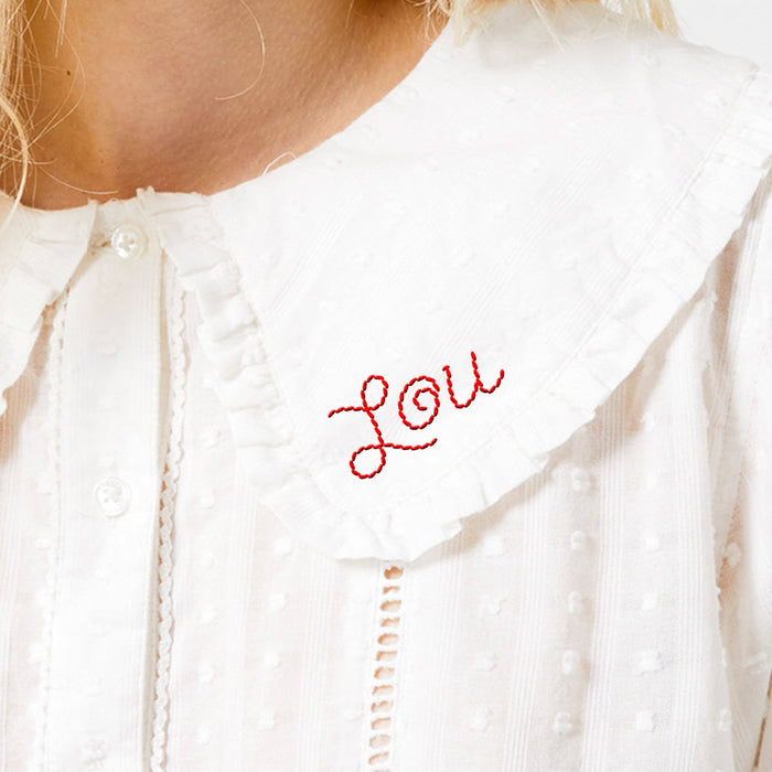 Hot Dang Press - Embroidery Alphabet Cream Sheet Set