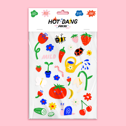 Hot Dang Press - Garden Gone Mild Iron On Sheet Set