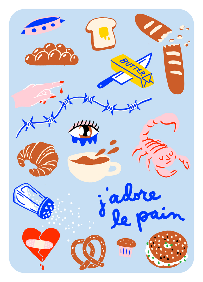Hot Dang Press - J'Adore Le Pain Iron On Sheet Set