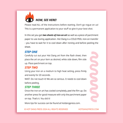 Hot Dang Press - Pink and Blue Bow Buddies Iron On