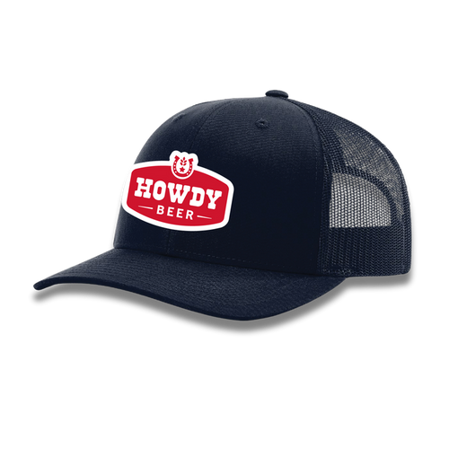 Howdy Beer Navy Blue Trucker Hat