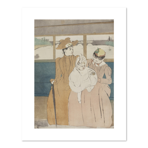 Mary Cassatt, In the Omnibus, 1890-1891, Fine Art Prints in various sizes by Museums.Co