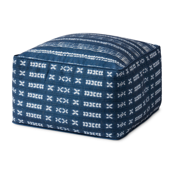 Indigo / Ivory Pouf