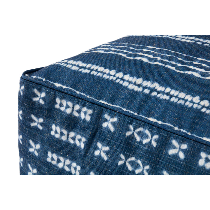 Indigo / Ivory Pouf