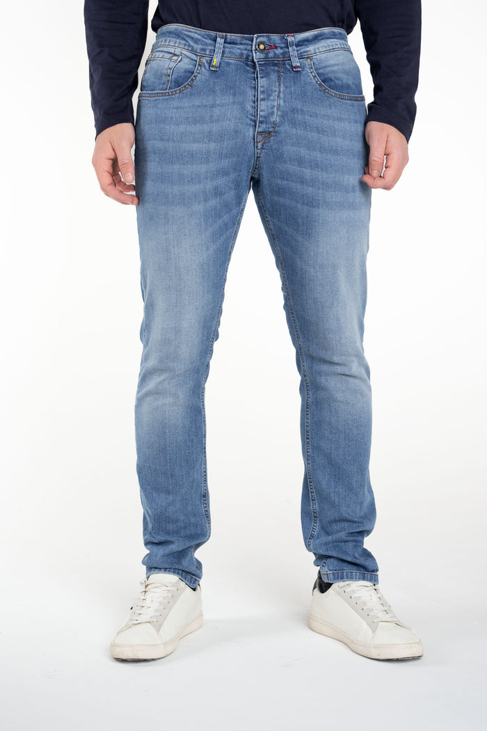 Jeans slim New London Music Chiaro