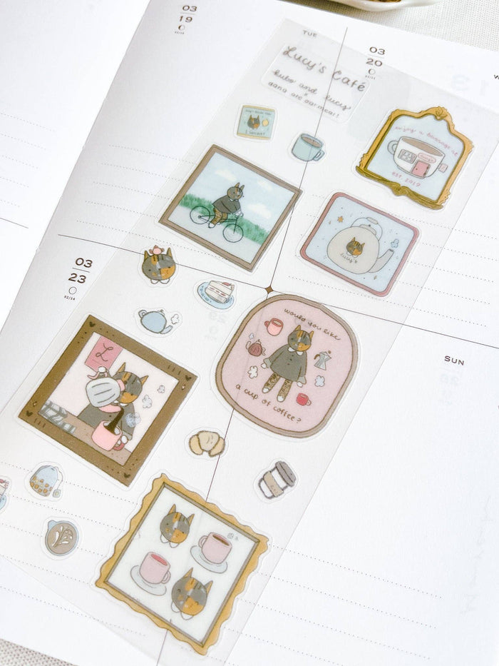 Kuboandlucy Stationery Co - Kuboandlucy x Dana Ate Oatmeal Lucy's Cafe Sticker Sheet