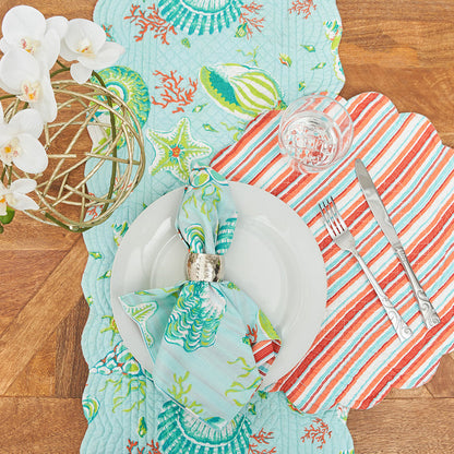 Laguna Breeze Table Linens table linens displayed as a coordinated tabletop setting.