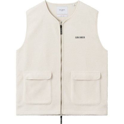 Les Deux - Duncan Pile Vest - Ivory-Vestes et Manteaux-LDM203023