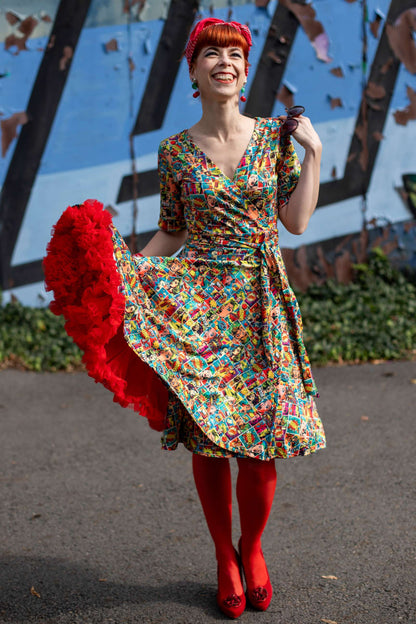 Matilda Comic Wrap Dress
