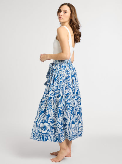 Françoise Skirt in Blue Hibiscus