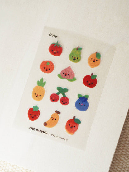 natamori - Fruits • clear sticker sheet