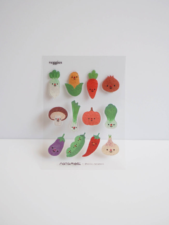 natamori - Veggies • clear sticker sheet